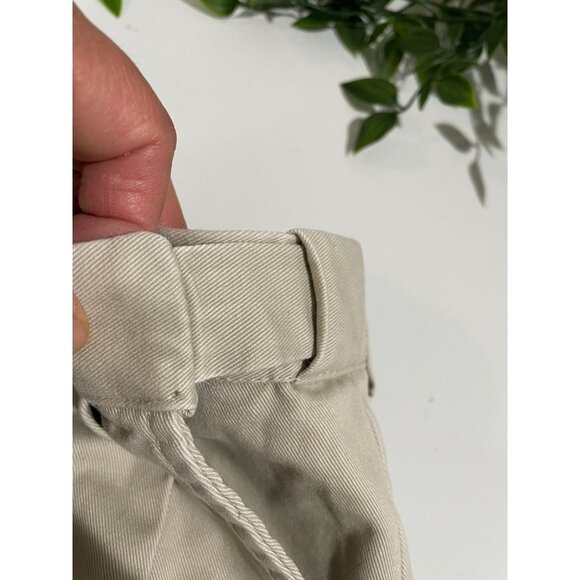 LL Bean Shorts Mens 37 Beige Chino Comfort Waist Pleated Front Zip Fly Outdoor - Picture 8 of 12